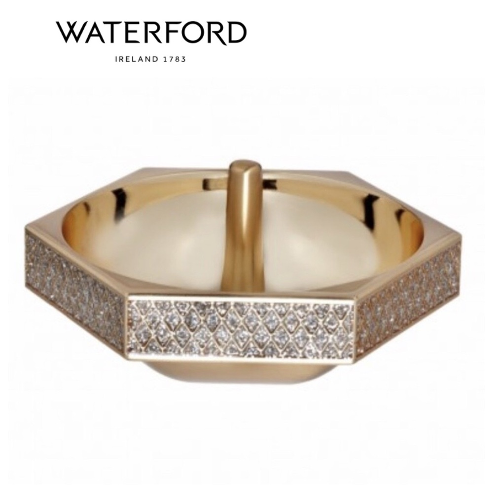 Waterford Lismore Diamond Gold Wedding Engagement Ring Holder